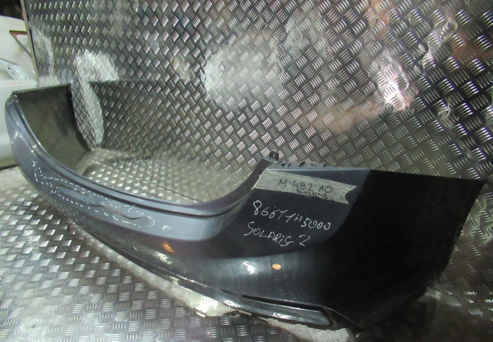 Бампер задний Hyundai Solaris 2 oem 86611h5000 (трещина) (скл-3) Бампер задний Hyundai Solaris 2 oem 86611h5000 (трещина) (скл-3)