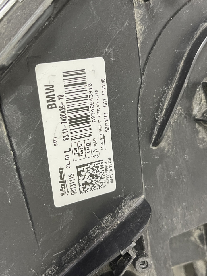 Фара ЛЭД LED левая бу BMW X2 F39 OEM 63117489229