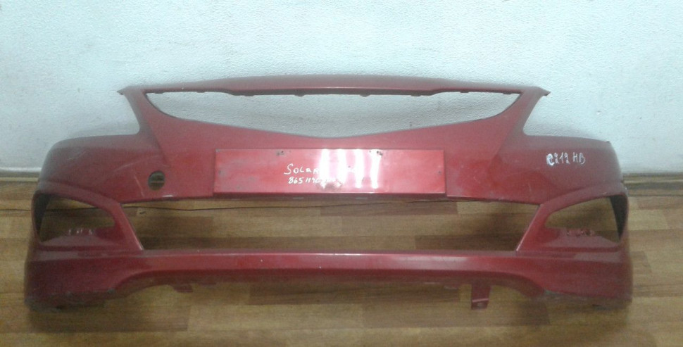 Бампер передний Hyundai Solaris рест oem 865114L500 (слом. часть бок. крепл.)