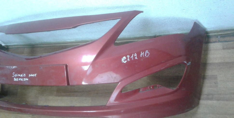 Бампер передний Hyundai Solaris рест oem 865114L500 (слом. часть бок. крепл.)