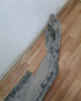 Юбка переднего бампера (+решетка) Volkswagen Tiguan 2 (трещины) oem 5na853677