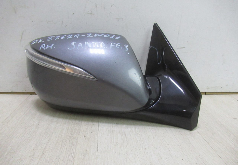 Зеркало правое электрическое (10к) Hyundai Santa Fe oem 876202w011
