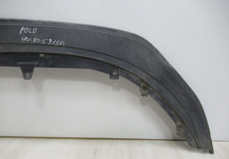 Спойлер переднего бампера Volkswagen Polo 5 рест oem 6RU805915A (вмятина)