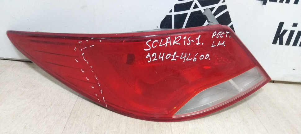 Фонарь левый Hyundai Solaris 1 рест седан oem 924014L600