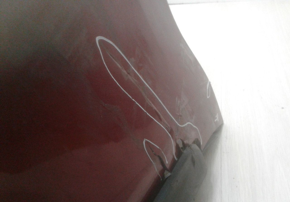 Бампер задний Volkswagen Polo sedan до рест oem 6RU807421D (трещины) (Слом.1креп.)