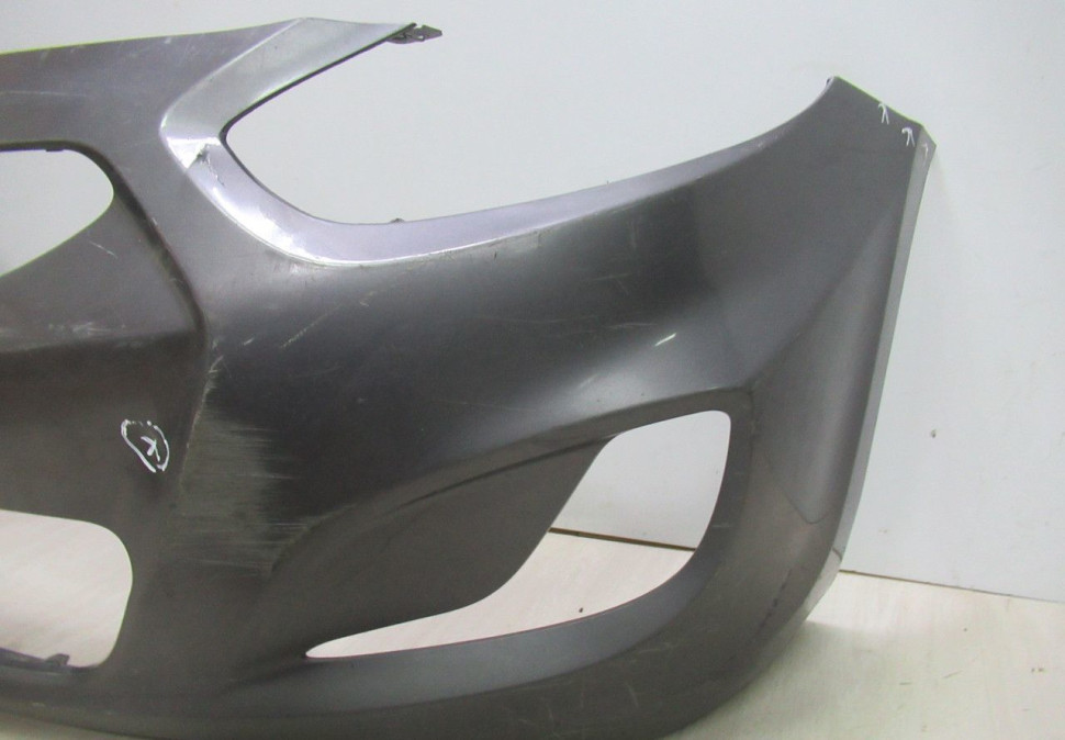 Бампер передний Hyundai Solaris 1 до рест седан oem 865114L000 (трещина, сломано бок.крепл) Бампер передний Hyundai Solaris 1 до рест седан oem 865114L000 (трещина, сломано бок.крепл)