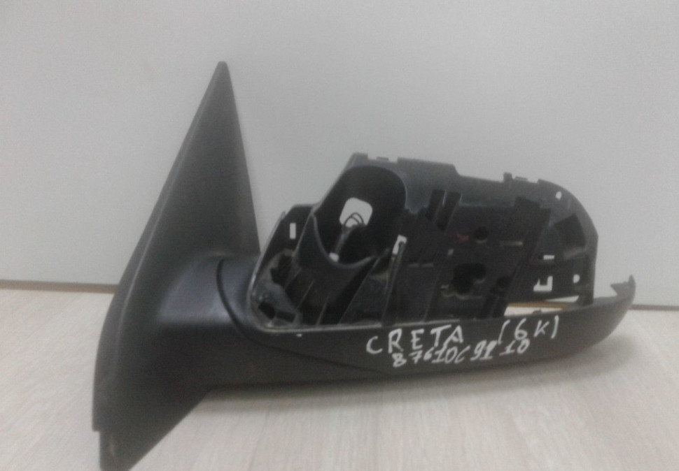 Корпус зеркала левый Hyundai Creta (16>) oem 87610C9110 (6конт) (без.зеркал. элем.) (без крышки)