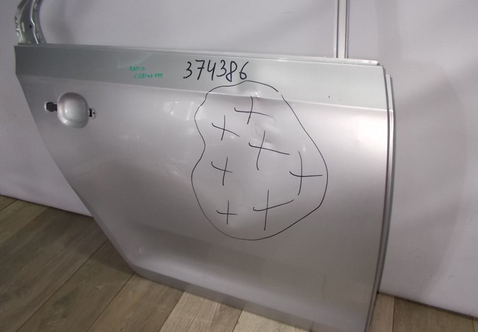 Дверь задняя правая бу Skoda Rapid OEM 5JA833052B