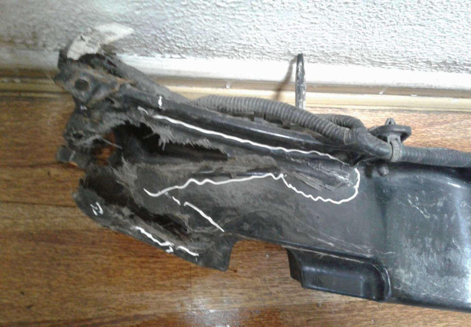 Усилитель заднего бампера (+проводка) Hyundai ix35 (11-15) трещины oem 866312y000