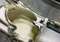 Бампер передний Volkswagen Transporter T6 / Multivan  oem 7e5807221d (слом.бок.креп.)(слом.мал.часть.)(трещ)