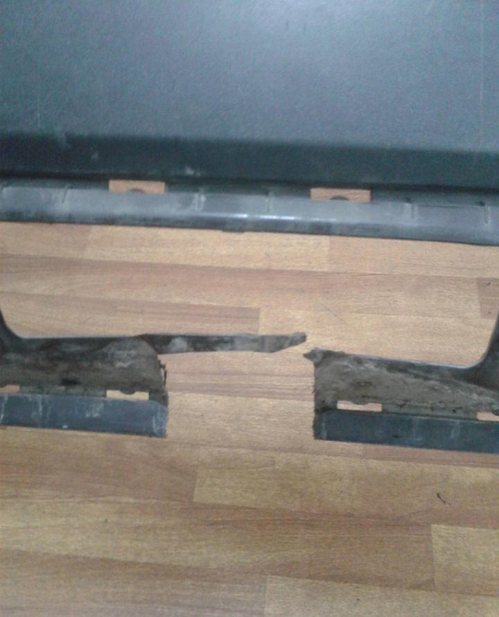 Юбка заднего бампера Hyundai Santa Fe 3 oem 866122w000 (трещ.)