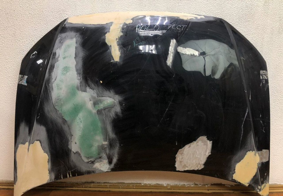 Капот Volkswagen Polo рест oem 6RU823031D (после ремонта)