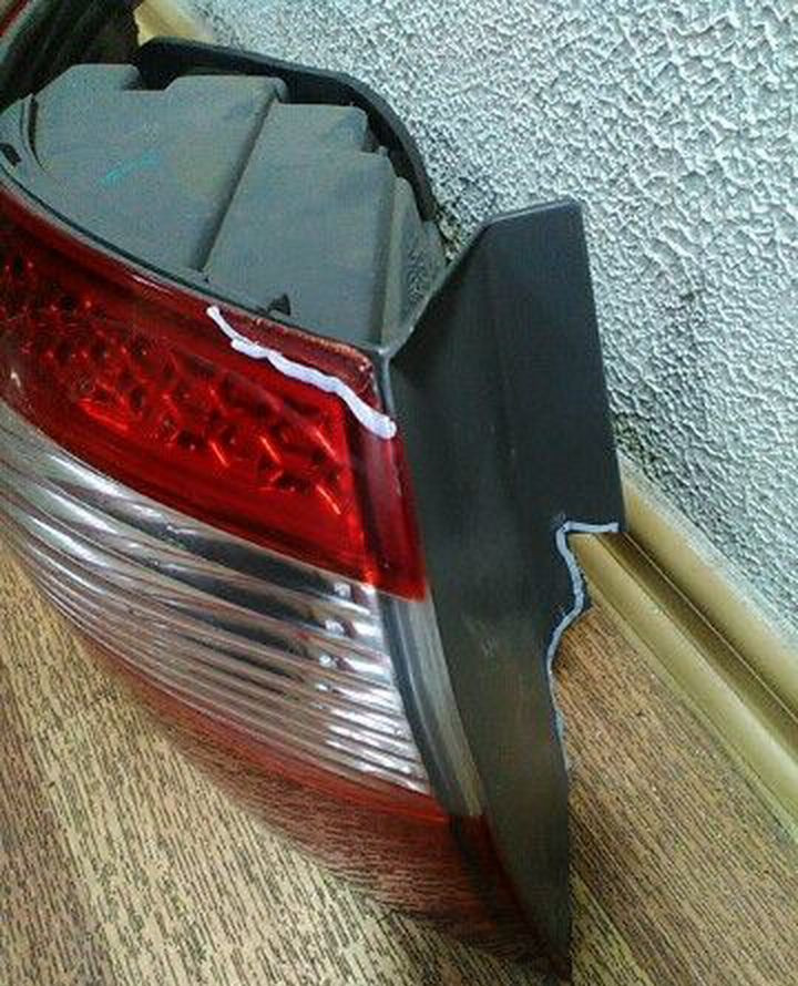 Фонарь левый Kia Rio 4 дорестайлинг седан скол на стекле трещина oem 924014x000