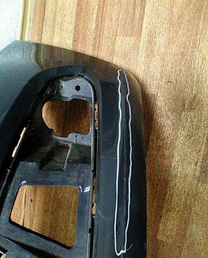 Бампер передний Volkswagen Polo седан (11>) есть трещина и вмятина oem 6ru807221