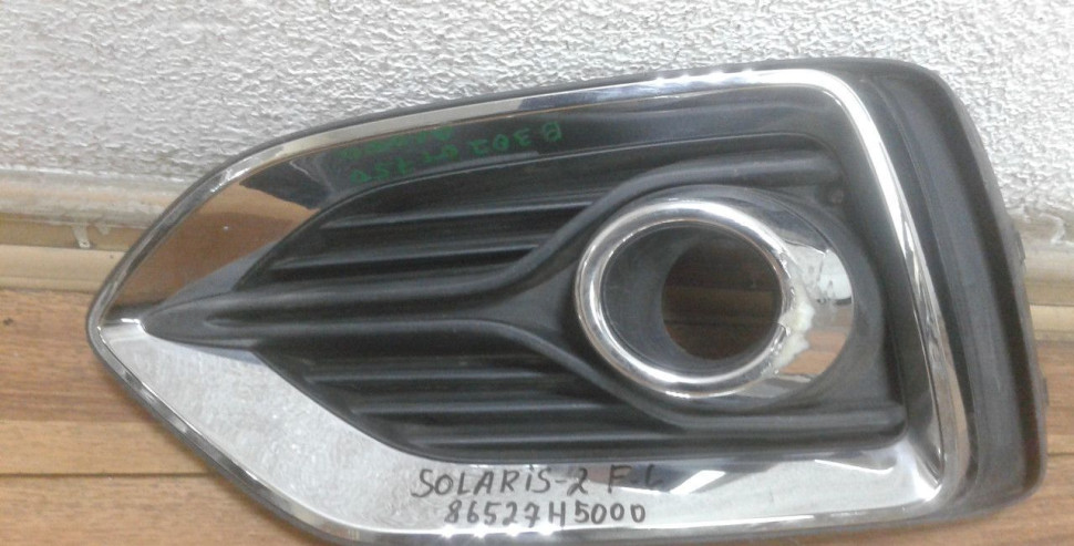 Решетка рамка птф левая Hyundai Solaris 2 oem 86527h5000