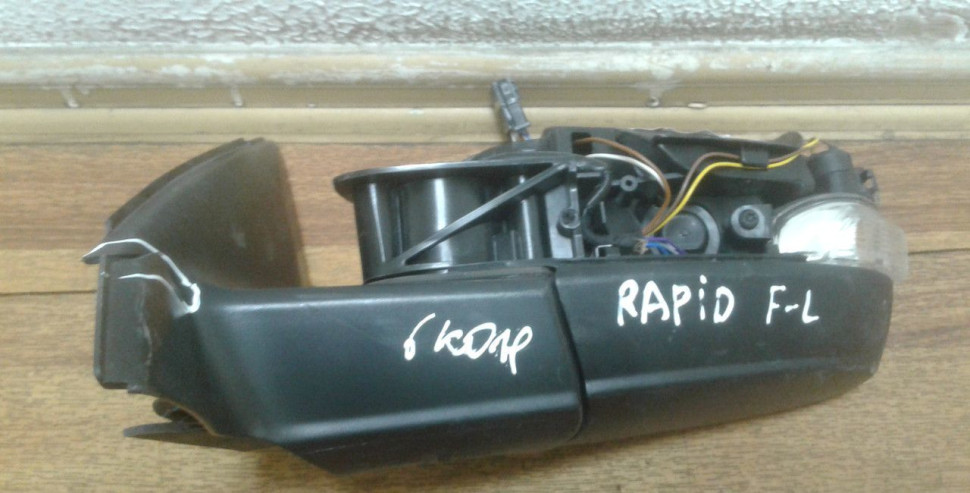 Корпус зеркала левый бу Skoda Rapid рестайлинг OEM 5JB867501