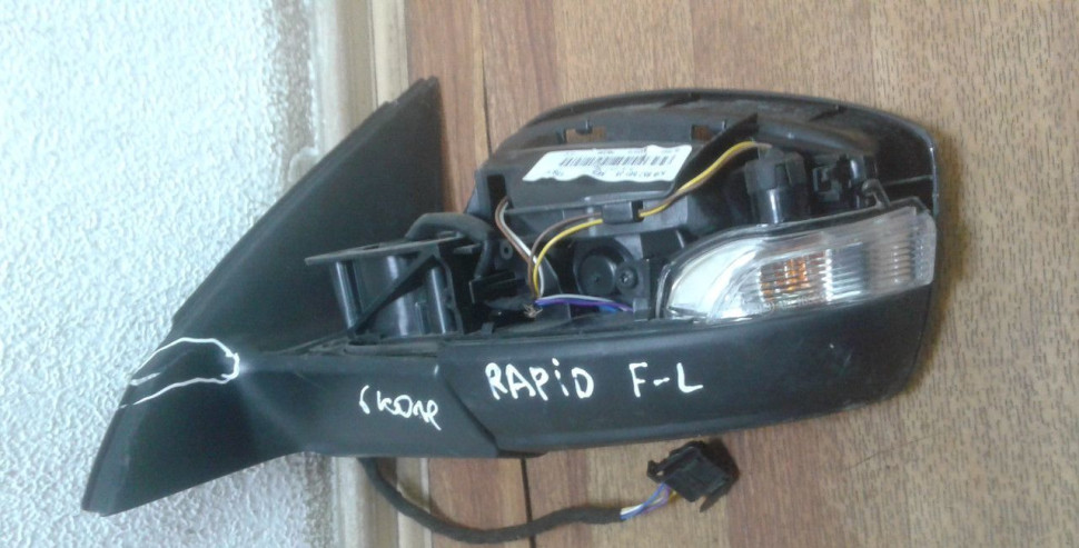 Корпус зеркала левый бу Skoda Rapid рестайлинг OEM 5JB867501 Корпус зеркала левый бу Skoda Rapid рестайлинг OEM 5JB867501