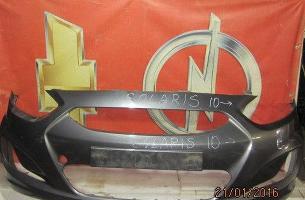 Бампер передний hyundai solaris до рест