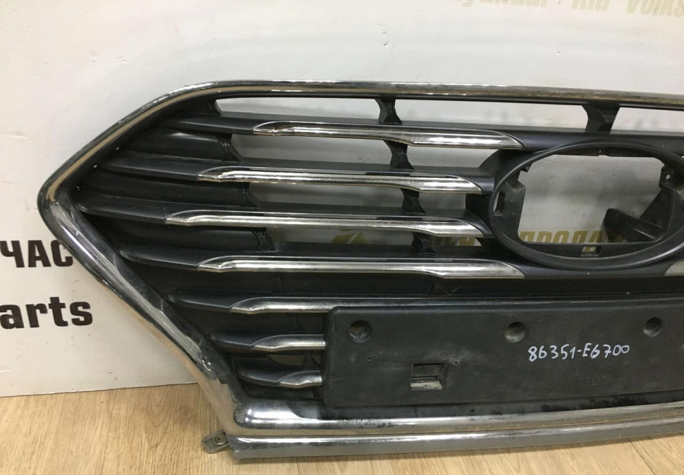 Решетка радиатора Hyundai Sonata 7 рестайлинг 17-19 oem 86351E6700
