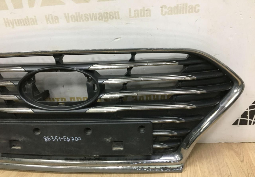 Решетка радиатора Hyundai Sonata 7 рестайлинг 17-19 oem 86351E6700
