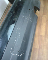 Бампер задний с юбкой Jaguar F-Pace oem hk83170781aaw (потертости)