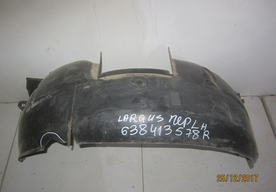 Подкрылок передний левый Lada Largus (слом. часть, трещ) oem 638413578r (скл-3)