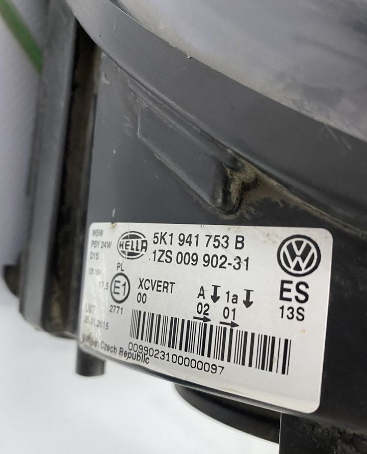Фара левая Volkswagen Golf 6 2009 OEM 5K1941753B Фара левая Volkswagen Golf 6 2009 OEM 5K1941753B