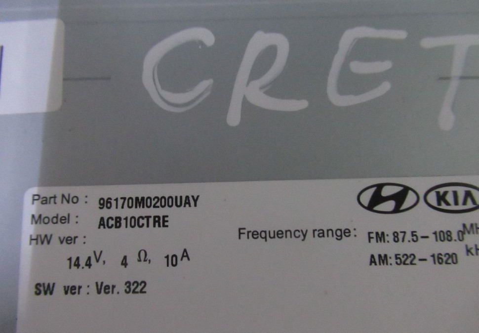 Магнитола штатная Hyundai Creta oem 96170M0200 Магнитола штатная Hyundai Creta oem 96170M0200