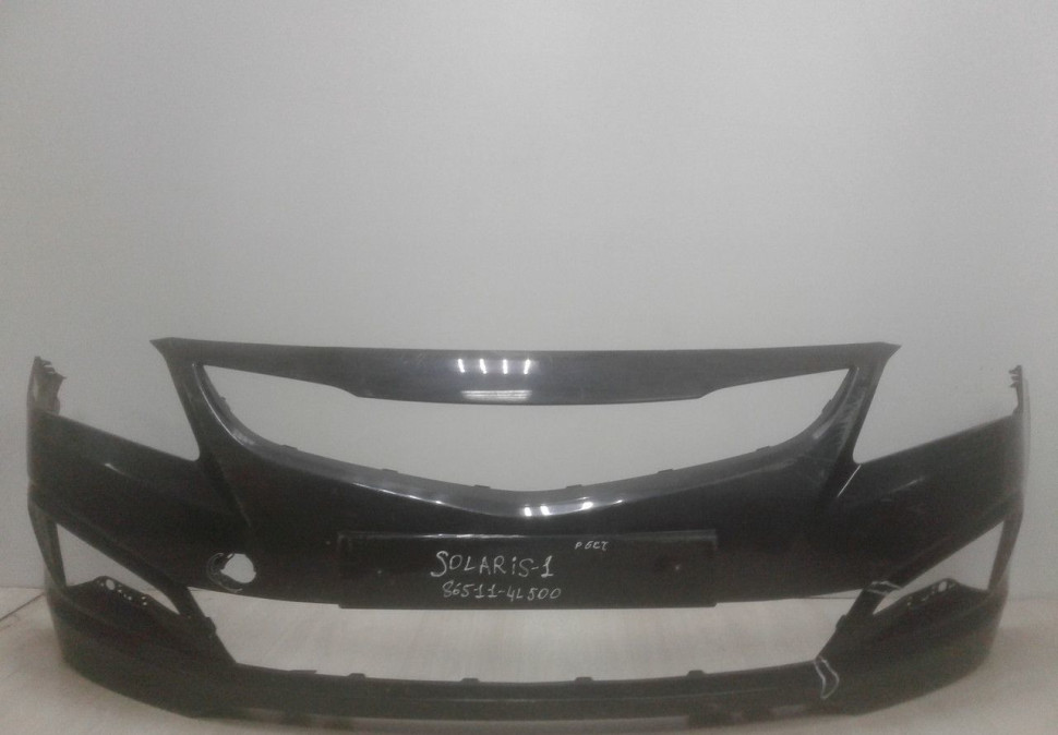 Бампер передний Hyundai Solaris 1 рест (14-17) oem 865114L500 (трещины) ( мал.вмят)