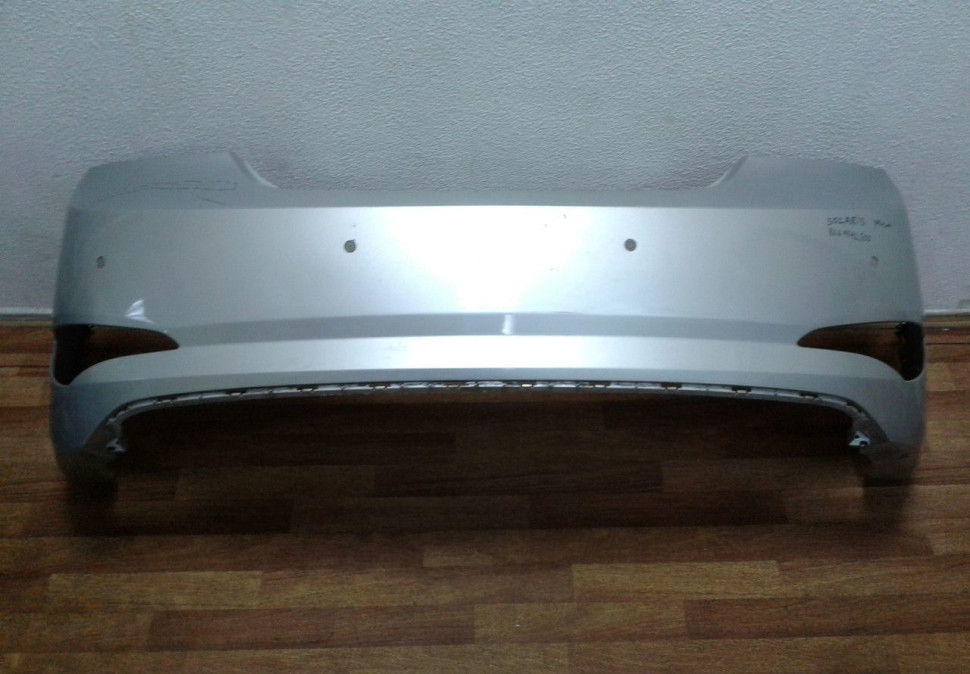 Бампер задний Hyundai Solaris (14-17) рестайл седан (трещина) oem 866114l500