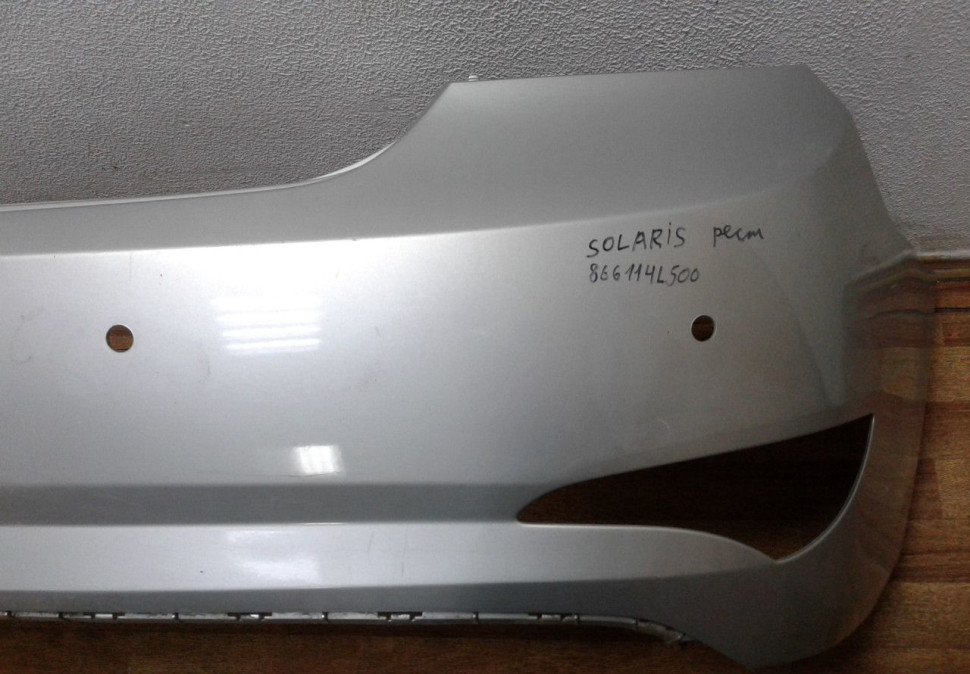 Бампер задний Hyundai Solaris (14-17) рестайл седан (трещина) oem 866114l500