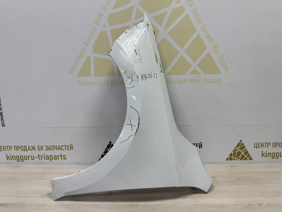Крыло переднее левое бу Skoda Rapid рестайлинг OEM 5J5821021C
