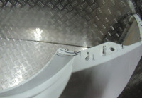 Бампер задний Hyundai Solaris 2 oem 86611H5000 (вмятина , сломано 1 крепление)