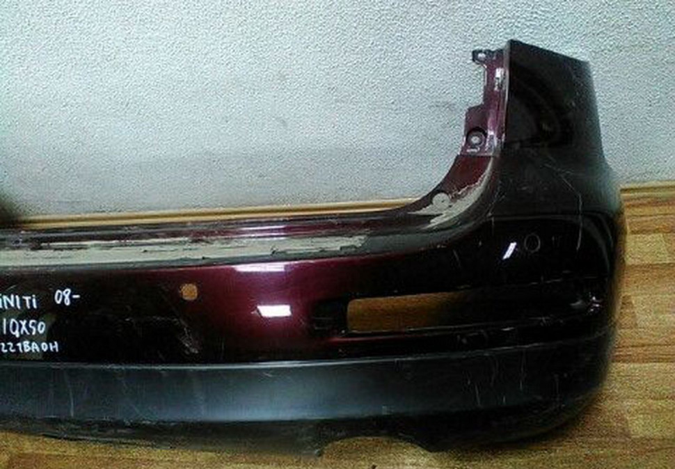 Бампер задний +юбка Infiniti EX50  (08>) трещина oem 850221ba0h (Скл-3)