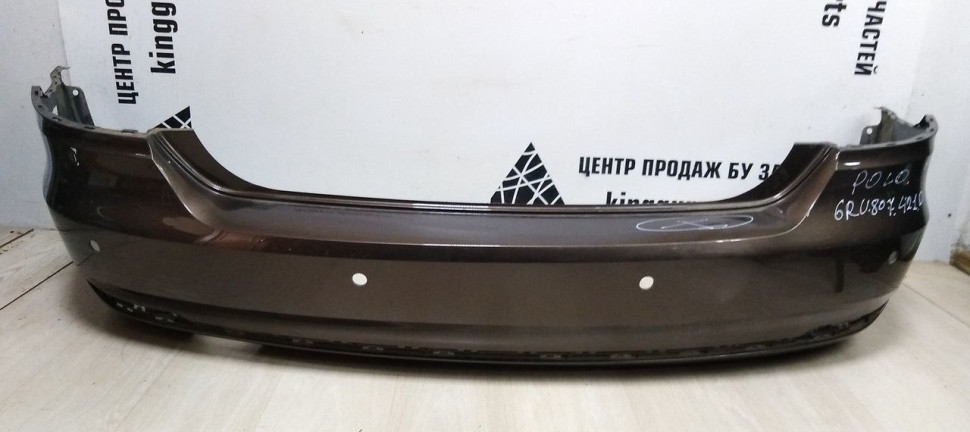 Бампер задний Volkswagen Polo 5 рестайлинг oem 6RU807421D