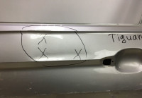 Дверь передняя левая Volkswagen Tiguan 2 oem 5NA831055K  (вмятины )