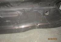 Крышка багажника Lada Vesta вмятина (скл-3)