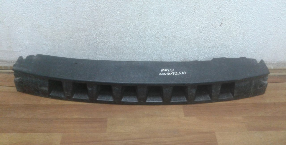 Абсорбер заднего бампера Volkswagen Polo седан oem 6ru807251A (трещина)