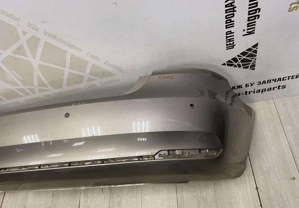 Бампер задний Volkswagen Polo 5 рестайлинг 2015-2020 oem 6RU807421D