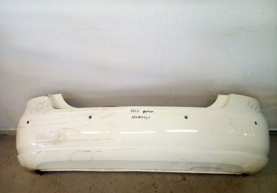 Бампер задний Volkswagen Polo сед 09- Oem 6RU807421 (трещ)