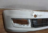 Бампер передний Volkswagen Polo (15>) (+решетка) (трещины, слом.1 верх. крепл.) oem 6ru807421