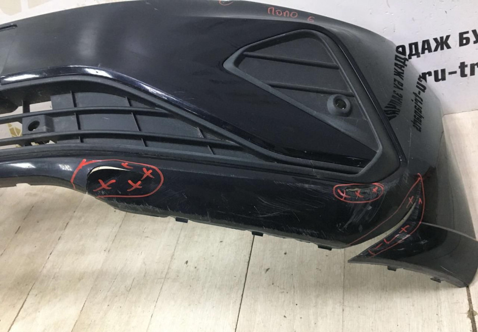 Бампер передний Volkswagen Polo 6 Liftback 2020 OEM  6N5807221