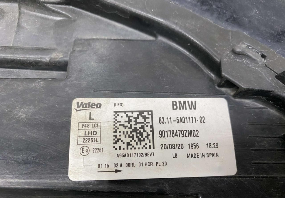 Фара ЛЭД LED левая BMW X1 F48 рестайлинг OEM 63119477811 Фара ЛЭД LED левая BMW X1 F48 рестайлинг OEM 63119477811