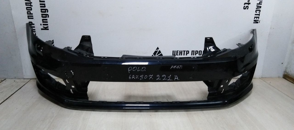 Бампер передний Volkswagen Polo 5 рест oem 6RU807221A