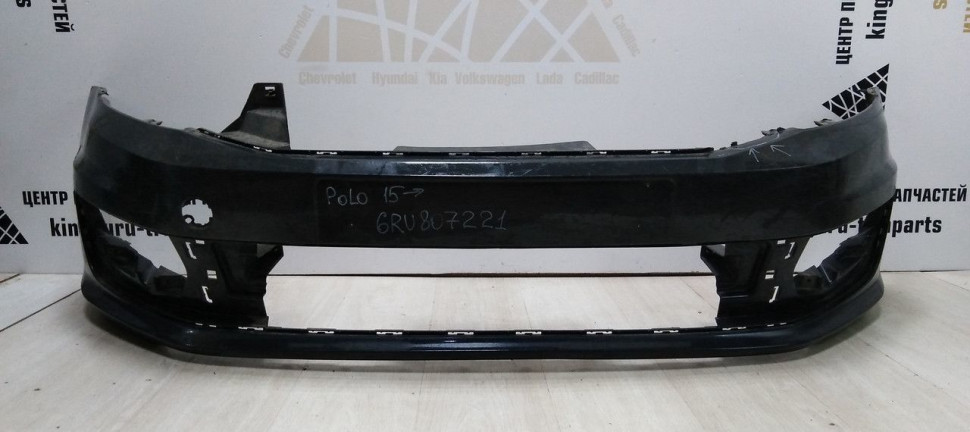 Бампер передний Volkswagen Polo 5 рест 15-20 oem 6RU807221A