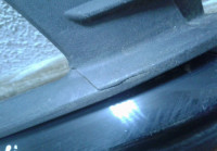 Решетка рамка птф правая Volkswagen Polo рестайл oem 6ru853666 (трещина) (скл-3)