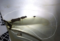 Дверь задняя правая Hyundai Santa Fe 3 12-18 oem 770042W000 (скл-3)