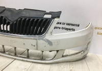 Бампер передний Skoda Fabia 2 рестайлинг OEM 5J0807221D