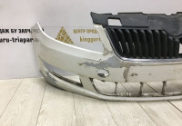 Бампер передний Skoda Fabia 2 рестайлинг OEM 5J0807221D