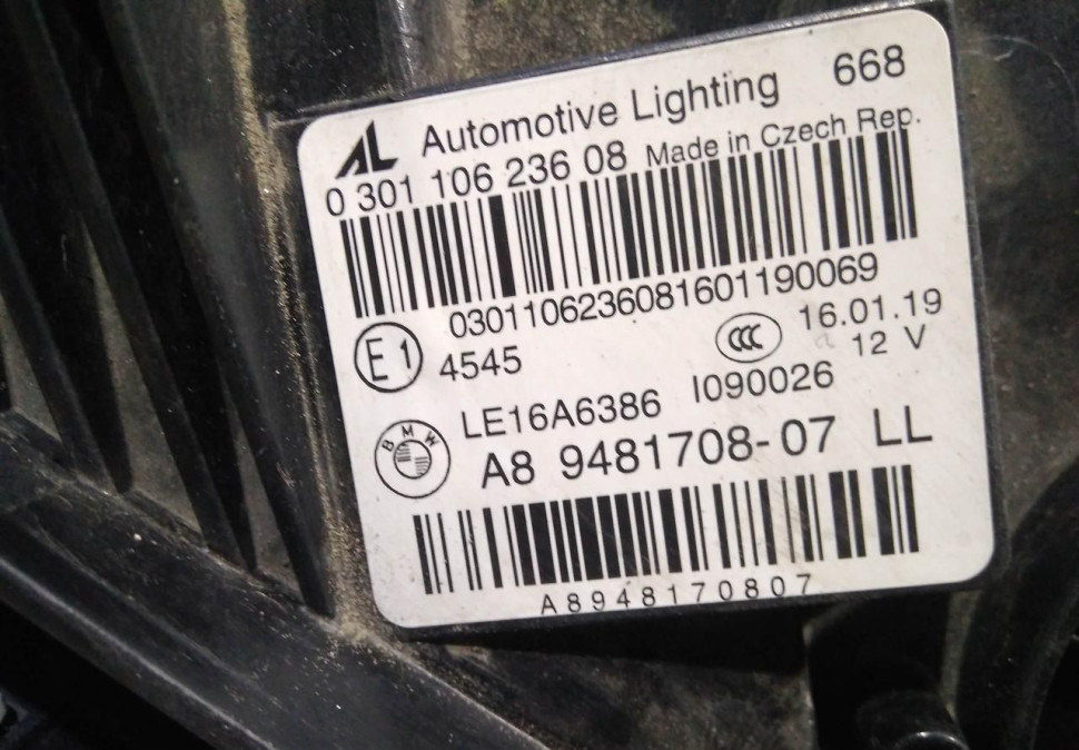 Фара лазерная правая бу BMW 3 G20 OEM 63118496164